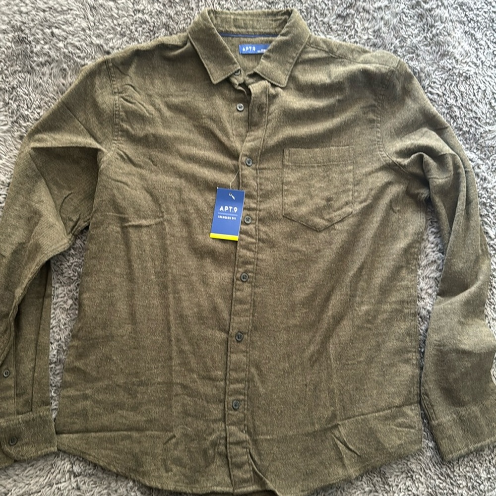 Green button down apt 9 shirt